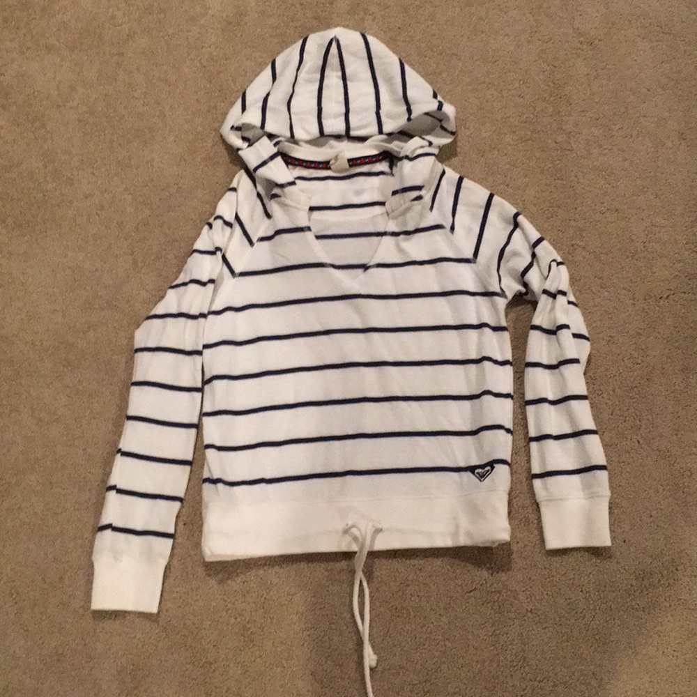 Roxy size xs striped beach hoodie